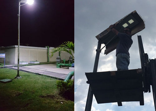 Security solar lighting
