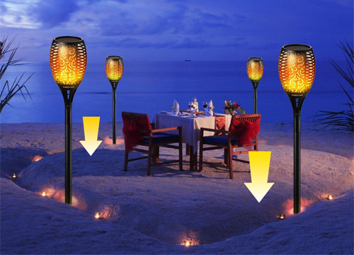 Solar LED Flickering Flaming Light